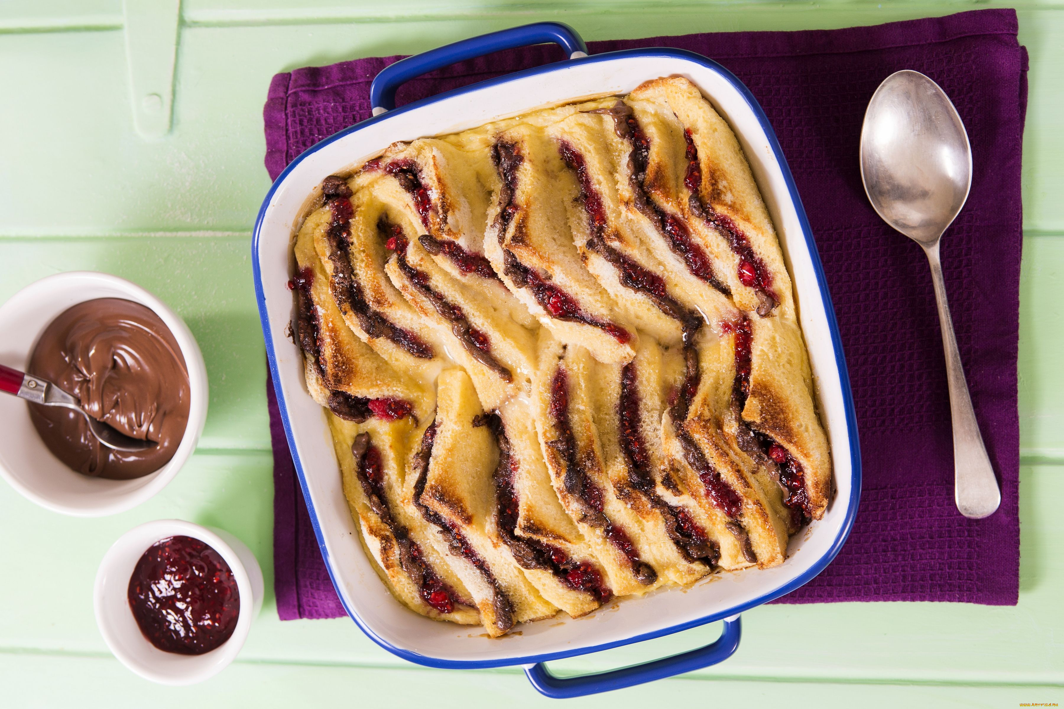 chocolate and raspberry bread and butter pudding, , ,  , , , , , , 